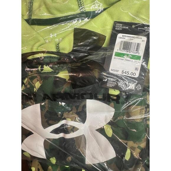 YOUTH LARGE NWT Under Armour Boys' Armour Fleece
Big Logo Printed Hoodie - Picture 2 of 2